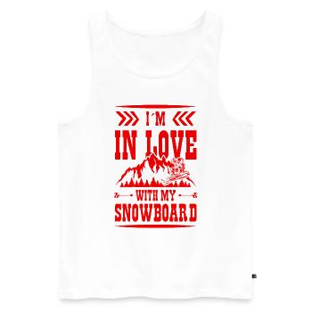 love Snowboarding - Männer Premium Bio Tank Top - Weiß - Vorne - Michal (187cm)