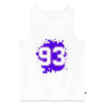 93 Nombre d’objets blob - Débardeur bio Premium Homme - blanc - Devant - Michal (187cm)