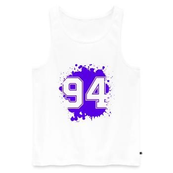 94 Nombre d’objets blob - Débardeur bio Premium Homme - blanc - Devant - Michal (187cm)