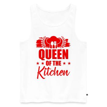 Queen of the kitchen - Men's Premium Organic Tank Top - white - Front - Michal (187cm)