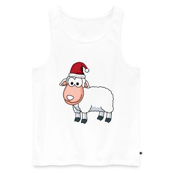 Moutons Comic Noël - Débardeur bio Premium Homme - blanc - Devant - Michal (187cm)