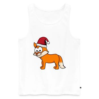 Fuchs Comic Noël - Débardeur bio Premium Homme - blanc - Devant - Michal (187cm)