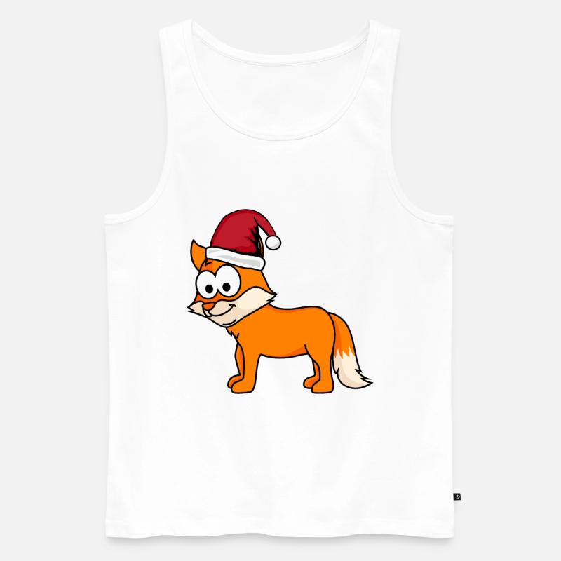 Fuchs Comic Weihnachten - Männer Premium Bio Tank Top - Weiß