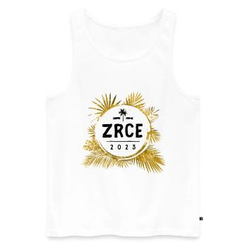 Zrce 2023 Bunt - Männer Premium Bio Tank Top - Weiß - Vorne - Michal (187cm)