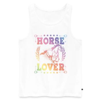 Horse Lover - Männer Premium Bio Tank Top - Weiß - Vorne - Michal (187cm)