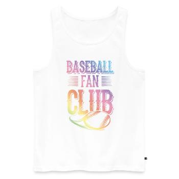 Baseball Fan Club - Men's Premium Organic Tank Top - white - Front - AI Model Male 178 light (178cm)