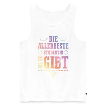 Allerbeste Studentin - Männer Premium Bio Tank Top - Weiß - Vorne - Michal (187cm)