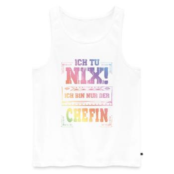 Weltbeste Chefin - Männer Premium Bio Tank Top - Weiß - Vorne - AI Model Male 178 light (178cm)