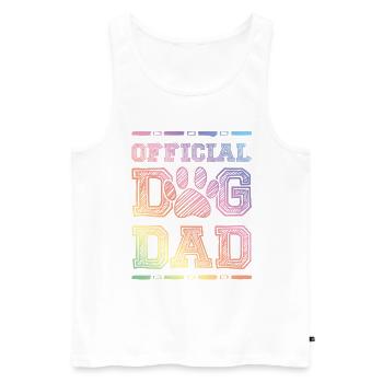 Hunde Papa - Männer Premium Bio Tank Top - Weiß - Vorne - Michal (187cm)