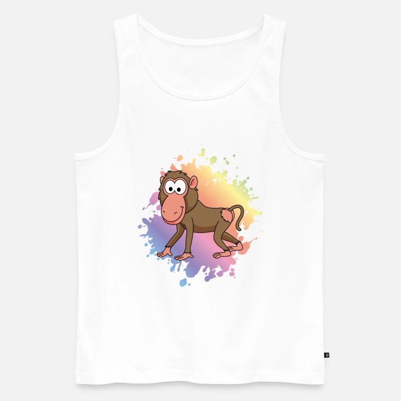 Monkey monkey comic - Men's Premium Organic Tank Top - white