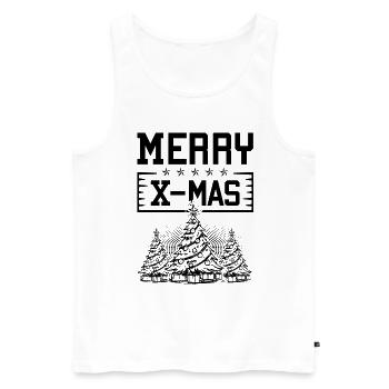 Merry X-Mas - Men's Premium Organic Tank Top - white - Front - AI Model Male 178 light (178cm)