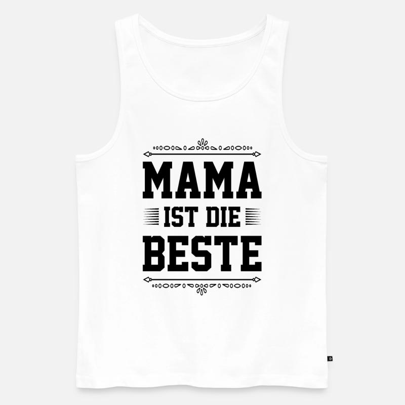 Beste Mama - Männer Premium Bio Tank Top - Weiß