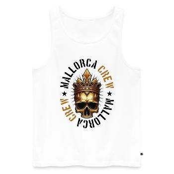 Mallorca Crew King Skull Party - Men's Premium Organic Tank Top - white - Front - Michal (187cm)
