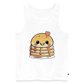 Pancake Comic - Men's Premium Organic Tank Top - white - Front - AI Model Male 178 light (178cm)