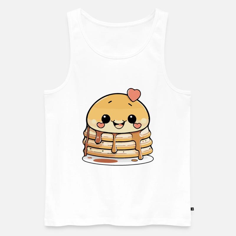 Pancake Comic - Männer Premium Bio Tank Top - Weiß