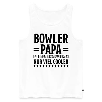 Bowling Spruch Bowlingspieler Fun Bowler Geschenk - Männer Premium Bio Tank Top - Weiß - Vorne - Michal (187cm)