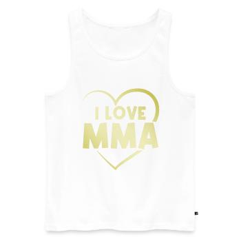 Ich liebe Mma - Männer Premium Bio Tank Top - Weiß - Vorne - Michal (187cm)