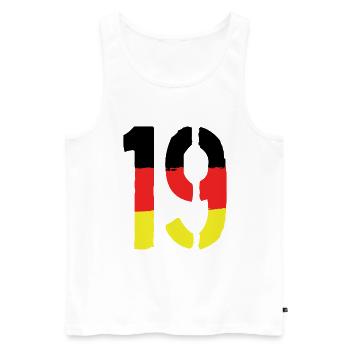 19 Number symbol Germany - Men's Premium Organic Tank Top - white - Front - Michal (187cm)