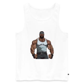 Muskler Bodybuilding Workout Bodybuildere - Herre Premium økologisk tanktop - hvid - Foran - Michal (187cm)