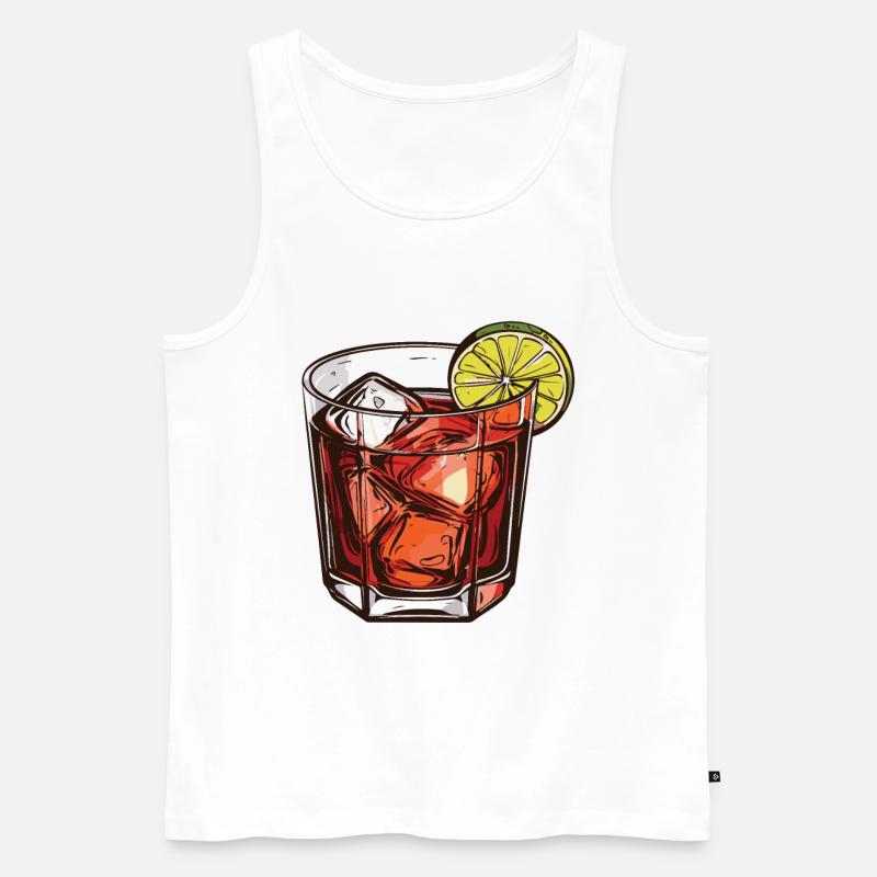 Limonade Drink Symbol - Männer Premium Bio Tank Top - Weiß