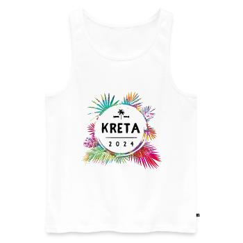 Crete 2024 Colorful - Men's Premium Organic Tank Top - white - Front - Michal (187cm)