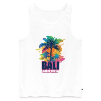 Bali Party Crew Urlaub - Männer Premium Bio Tank Top - Weiß - Vorne - Michal (187cm)