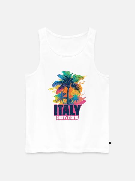 Italy Party Crew Holidays - Men's Premium Organic Tank Top - white