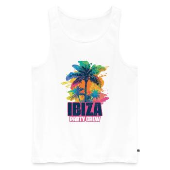 Vacances de l’équipage de la fête d’Ibiza - Débardeur bio Premium Homme - blanc - Devant - Michal (187cm)