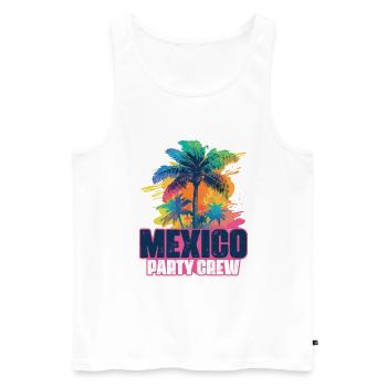 Vacances de l’équipage de la fête au Mexique - Débardeur bio Premium Homme - blanc - Devant - Michal (187cm)