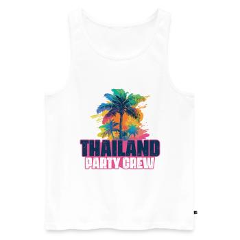 Vacances de l’équipage de fête en Thaïlande - Débardeur bio Premium Homme - blanc - Devant - Michal (187cm)