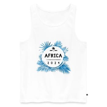 Afrika 2024 Bunt - Männer Premium Bio Tank Top - Weiß - Vorne - Michal (187cm)