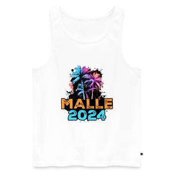Malle 2024 Trip - Men's Premium Organic Tank Top - white - Front - Michal (187cm)