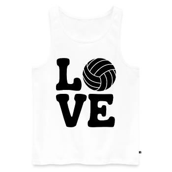 volley-ball dire drôle de cadeau de volley-ball - Débardeur bio Premium Homme - blanc - Devant - Michal (187cm)