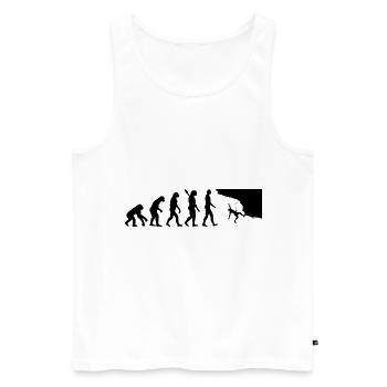 Evolution Graphic Climbing Climber Bouldering Boul - Männer Premium Bio Tank Top - Weiß - Vorne - Michal (187cm)