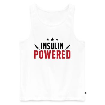 Funny diabetic gifts Insulin powered for diabetes - Débardeur bio Premium Homme - blanc - Devant - Michal (187cm)