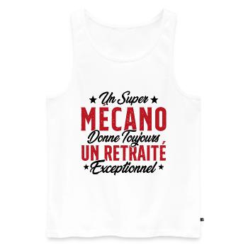 Mécano Papa Cadeau Drôle Fête Des Pères Garagiste - Débardeur bio Premium Homme - blanc - Devant - AI Model Male 178 light (178cm)