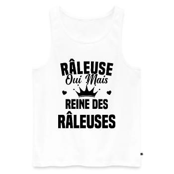 Reine des râleuses - Débardeur bio Premium Homme - blanc - Devant - Michal (187cm)