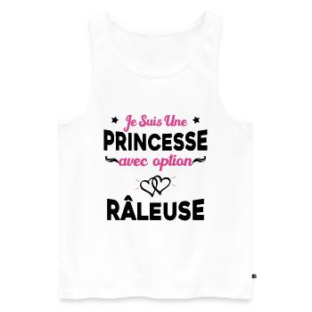 je suis une princesse avec option râleuse femme - Débardeur bio Premium Homme - blanc - Devant - Michal (187cm)