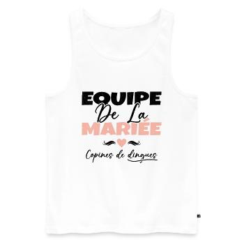 Equipe de la mariée copines de dingues - Débardeur bio Premium Homme - blanc - Devant - Michal (187cm)