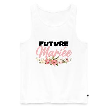 Femme Future Mariée Cadeau Femme EVJF Humour - Débardeur bio Premium Homme - blanc - Devant - Michal (187cm)