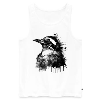 Pinguin Kunst Geschenk Tiermotiv Tier Zoo Motiv - Männer Premium Bio Tank Top - Weiß - Vorne - Michal (187cm)