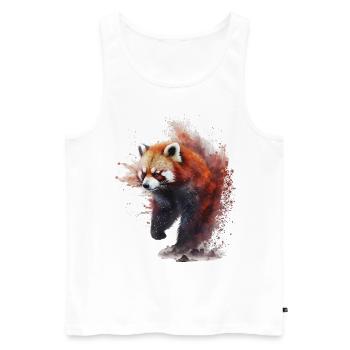 Red Panda Gift Panda Bear Art Animal Zoo Motif - Men's Premium Organic Tank Top - white - Front - Michal (187cm)