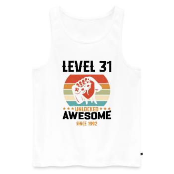 Level 31 complete 1992 Birthday Gift - Men's Premium Organic Tank Top - white - Front - AI Model Male 178 light (178cm)