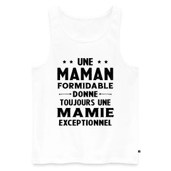 Cadeau pour Grand-Mère - Une Mamie Exceptionnelle - Débardeur bio Premium Homme - blanc - Devant - Michal (187cm)