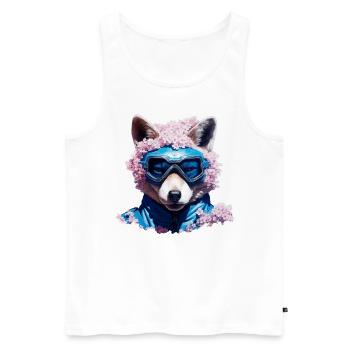 Fox Animal Lover Gift Motif animal sauvage - Débardeur bio Premium Homme - blanc - Devant - Michal (187cm)