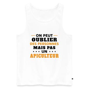 On peut pas oublier un Apiculteur humour Abeille - Débardeur bio Premium Homme - blanc - Devant - Michal (187cm)