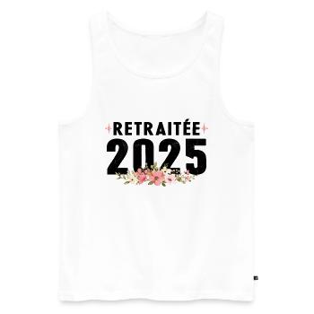 Retraitée 2025 - Débardeur bio Premium Homme - blanc - Devant - Michal (187cm)
