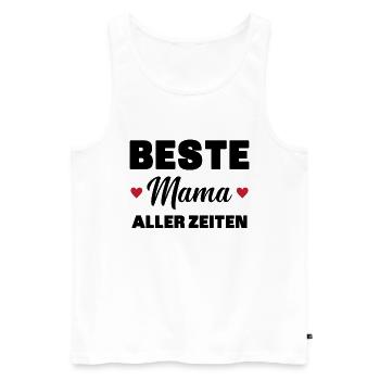 Beste Mutter aller Zeiten - Männer Premium Bio Tank Top - Weiß - Vorne - Michal (187cm)