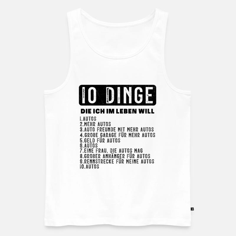 Auto Tuning Schrauber - Männer Premium Bio Tank Top - Weiß