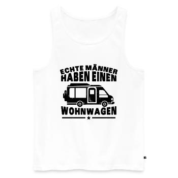 Wohnmobil Caravans Wohnwagen echte Männer - Männer Premium Bio Tank Top - Weiß - Vorne - Michal (187cm)